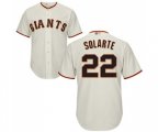 San Francisco Giants #22 Yangervis Solarte Replica Cream Home Cool Base Baseball Jersey