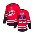 Carolina Hurricanes #56 Erik Haula Authentic Red USA Flag Fashion Hockey Jersey