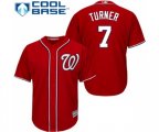Washington Nationals #7 Trea Turner Replica Red Alternate 1 Cool Base Baseball Jersey