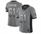 Oakland Raiders #61 Rodney Hudson Limited Gray Rush Drift Fashion Football Jersey