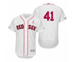 Chris Sale Boston Red Sox #41 White 2019 Mother\'s Day flex base Jersey