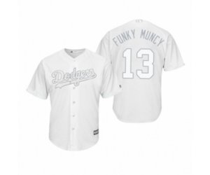 Los Angeles Dodgers Max Muncy Funky Muncy White 2019 Players\' Weekend Replica Jersey
