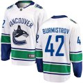 Vancouver Canucks #42 Alex Burmistrov Fanatics Branded White Away Breakaway NHL Jersey
