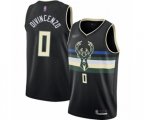 Milwaukee Bucks #0 Donte DiVincenzo Authentic Black Finished Basketball Jersey - Statement Edition