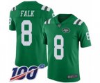 New York Jets #8 Luke Falk Limited Green Rush Vapor Untouchable 100th Season Football Jersey