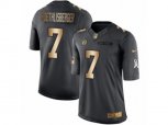 Pittsburgh Steelers #7 Ben Roethlisberger Limited Black Gold Salute to Service NFL Jersey