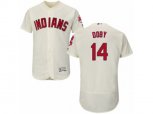 Cleveland Indians #14 Larry Doby Cream Flexbase Authentic Collection MLB Jersey