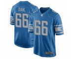 Detroit Lions #66 Joe Dahl Game Blue Team Color Football Jersey