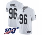 Oakland Raiders #96 Clelin Ferrell White Vapor Untouchable Limited Player 100th Season Football Jersey