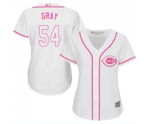 Women\'s Cincinnati Reds #54 Sonny Gray Replica White Fashion Cool Base Baseball Jersey