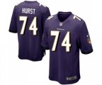 Baltimore Ravens #74 James Hurst Game Purple Team Color Football Jersey