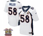 Denver Broncos #58 Von Miller Elite White Super Bowl 50 Champions Football Jersey