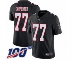 Atlanta Falcons #77 James Carpenter Black Alternate Vapor Untouchable Limited Player 100th Season Football Jersey