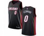 Miami Heat #0 Meyers Leonard Swingman Black Basketball Jersey - Icon Edition