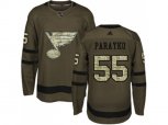 Adidas St.Louis Blues #55 Colton Parayko Green Salute to Service Stitched NHL Jersey