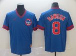 Chicago Cubs #8 Andre Dawson Blue Throwback MLB Jersey