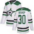 Dallas Stars #30 Ben Bishop White Road Authentic Stitched NHL Jersey