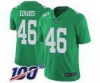 Philadelphia Eagles #46 Herman Edwards Limited Green Rush Vapor Untouchable 100th Season Football Jersey