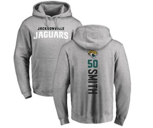 Jacksonville Jaguars #50 Telvin Smith Ash Backer Pullover Hoodie