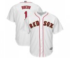 Boston Red Sox #1 Bobby Doerr Replica White 2019 Gold Program Cool Base Baseball Jersey