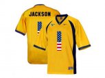 2016 US Flag Fashion Men's California Golden Bears DeSean Jackson #1 College Football Jersey - Golden