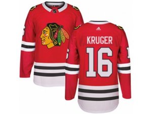 Chicago Blackhawks #16 Marcus Kruger Authentic Red Home NHL Jersey