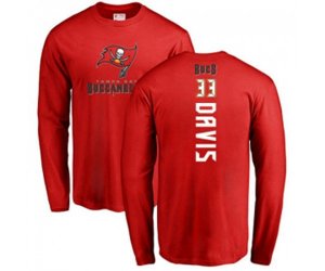 Tampa Bay Buccaneers #33 Carlton Davis Red Backer Long Sleeve T-Shirt