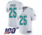 Miami Dolphins #25 Xavien Howard White Vapor Untouchable Limited Player 100th Season Football Jersey