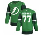 Tampa Bay Lightning #77 Victor Hedman 2020 St. Patrick's Day Stitched Hockey Jersey