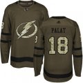 Tampa Bay Lightning #18 Ondrej Palat Authentic Green Salute to Service NHL Jersey