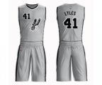 San Antonio Spurs #41 Trey Lyles Swingman Silver Basketball Suit Jersey Statement Edition