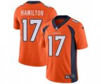 Denver Broncos #17 DaeSean Hamilton Orange Team Color Vapor Untouchable Limited Player Football Jersey
