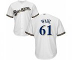 Milwaukee Brewers Bobby Wahl Replica White Home Cool Base Baseball Player Jersey