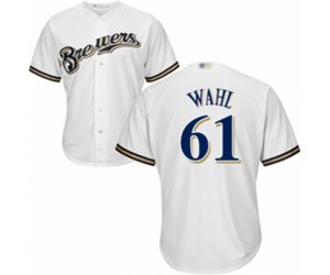 Milwaukee Brewers Bobby Wahl Replica White Home Cool Base Baseball Player Jersey