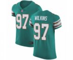 Miami Dolphins #97 Christian Wilkins Aqua Green Alternate Vapor Untouchable Elite Player Football Jersey