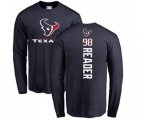 Houston Texans #98 D.J. Reader Navy Blue Backer Long Sleeve T-Shirt
