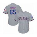 Texas Rangers #65 Yohander Mendez Authentic Grey Road Cool Base Baseball Player Jersey
