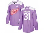Detroit Red Wings #31 Curtis Joseph Purple Authentic Fights Cancer Stitched NHL Jersey