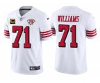 San Francisco 49ers #71 Trent Williams White 75th Anniversary With C Patch Vapor Untouchable Limited Stitched Football Jersey