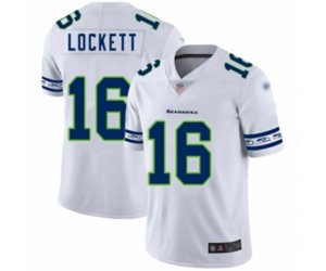 Seattle Seahawks #16 Tyler Lockett White Team Logo Fashion Limited Football Jersey