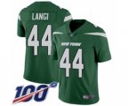 New York Jets #44 Harvey Langi Green Team Color Vapor Untouchable Limited Player 100th Season Football Jersey
