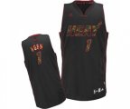 Miami Heat #1 Chris Bosh Authentic Black Camo Fashion Basketball Jersey