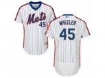 New York Mets #45 Zack Wheeler White Royal Flexbase Authentic Collection MLB Jersey