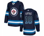 Winnipeg Jets #18 Bryan Little Authentic Navy Blue Drift Fashion NHL Jersey