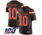 Cleveland Browns #10 Taywan Taylor Brown Team Color Vapor Untouchable Limited Player 100th Season Football Jersey