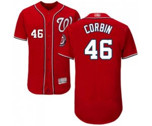 Washington Nationals #46 Patrick Corbin Red Alternate Flex Base Authentic Collection Baseball Jersey