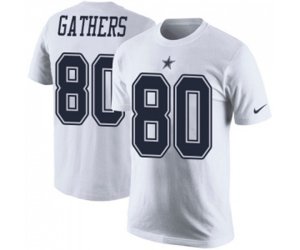 Dallas Cowboys #80 Rico Gathers White Rush Pride Name & Number T-Shirt