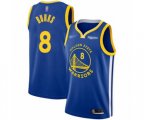 Golden State Warriors #8 Alec Burks Authentic Royal Finished Basketball Jersey - Icon Edition
