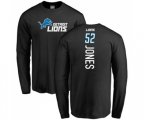 Detroit Lions #52 Christian Jones Black Backer Long Sleeve T-Shirt