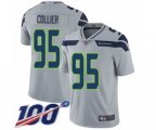 Seattle Seahawks #95 L.J. Collier Grey Alternate Vapor Untouchable Limited Player 100th Season Football Jersey